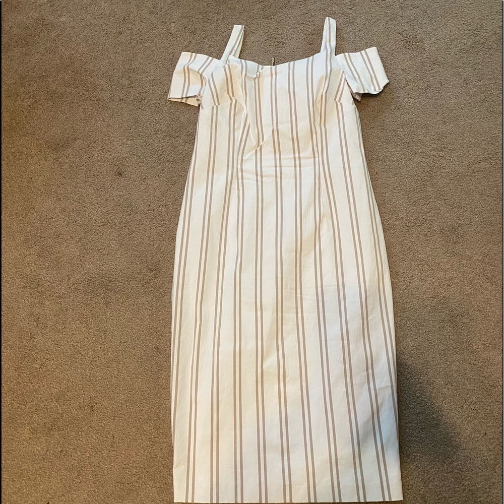 Calvin Klein Off the Shoulder White Dress